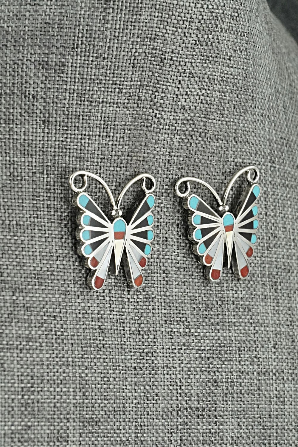 Multi-Stone & Sterling Silver Inlay Necklace Set - Adrian Wallace