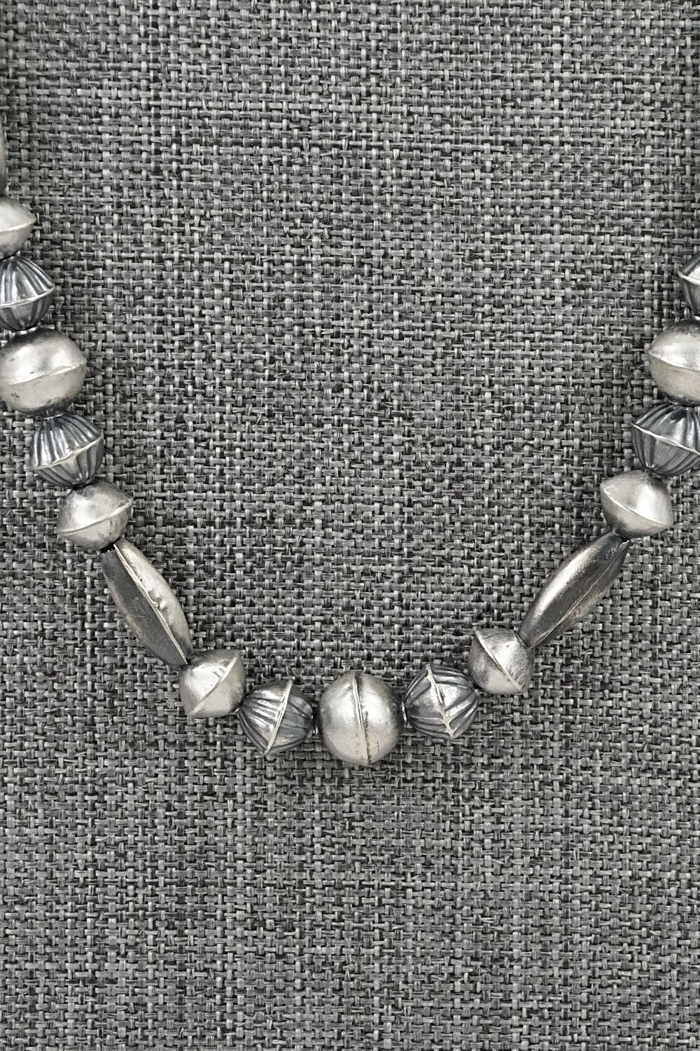 Sterling Silver Navajo Pearl Necklace 24" - Vintage
