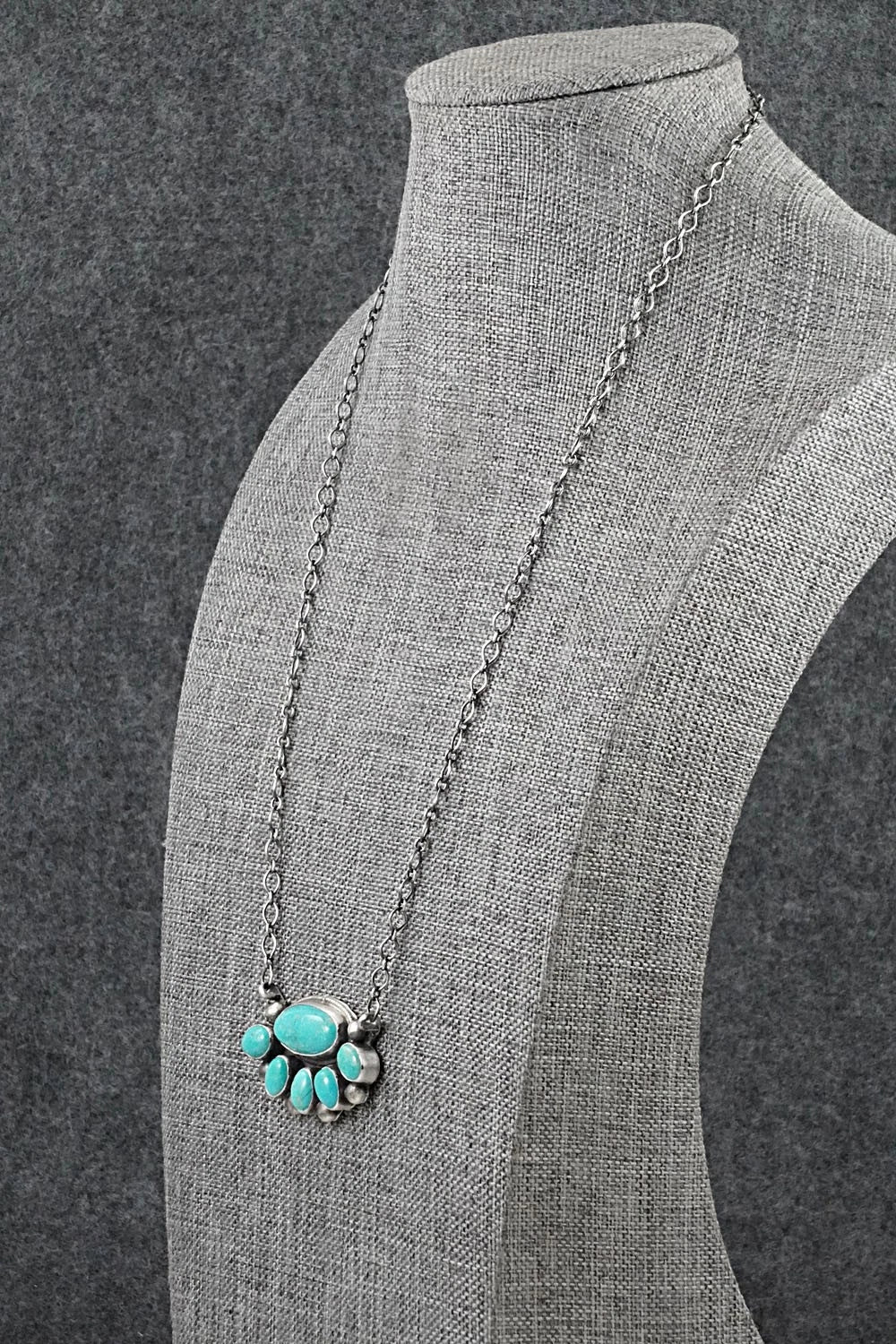 Turquoise & Sterling Silver Necklace - Kathleen Livingston