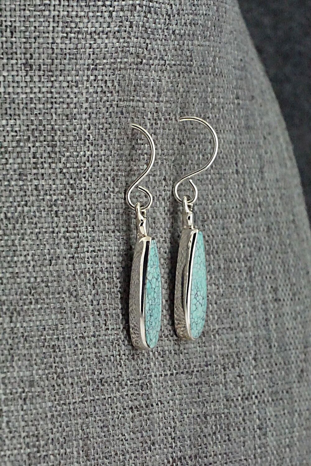 Turquoise & Sterling Silver Earrings - Kenneth Bitsie