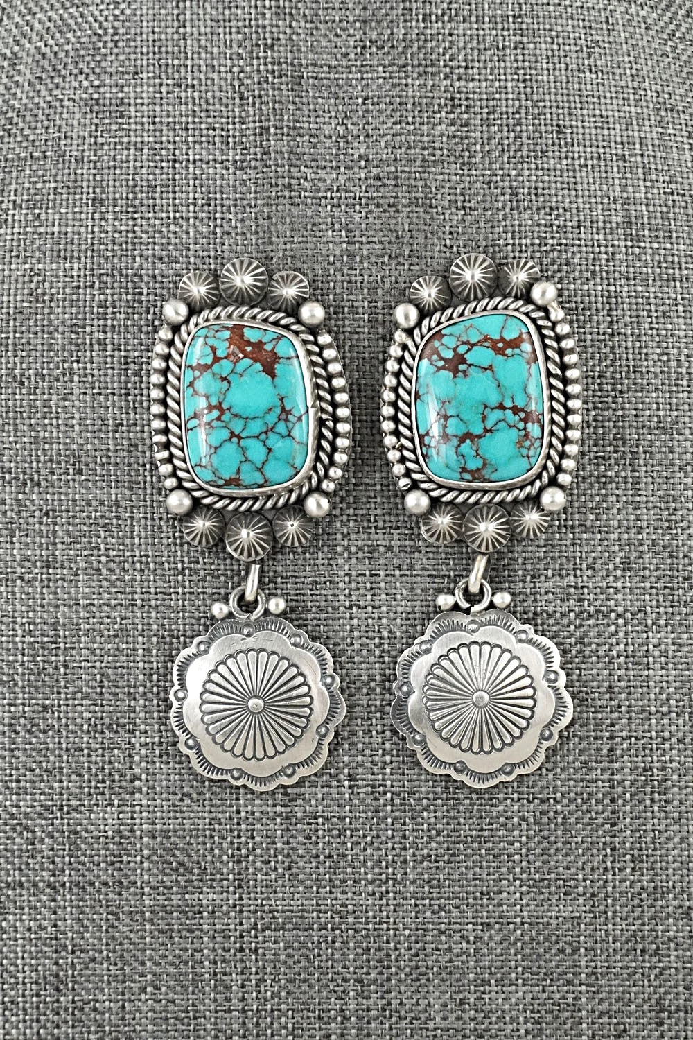 Turquoise & Sterling Silver Earrings - Michael Calladitto