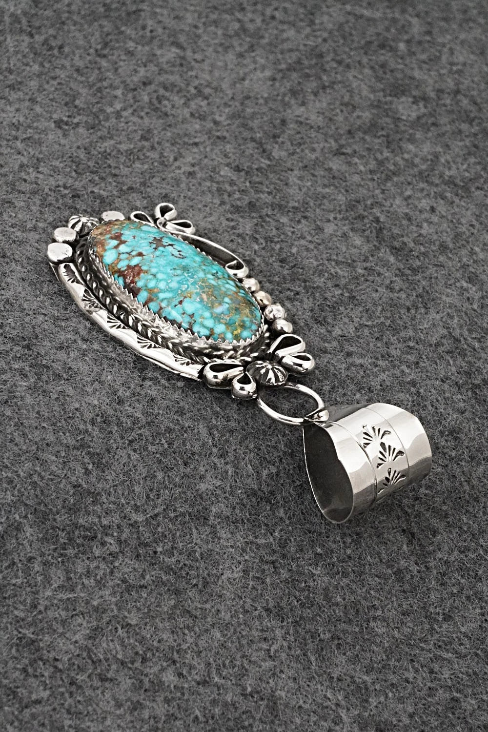 Turquoise and Sterling Silver Pendant - Phil Nez