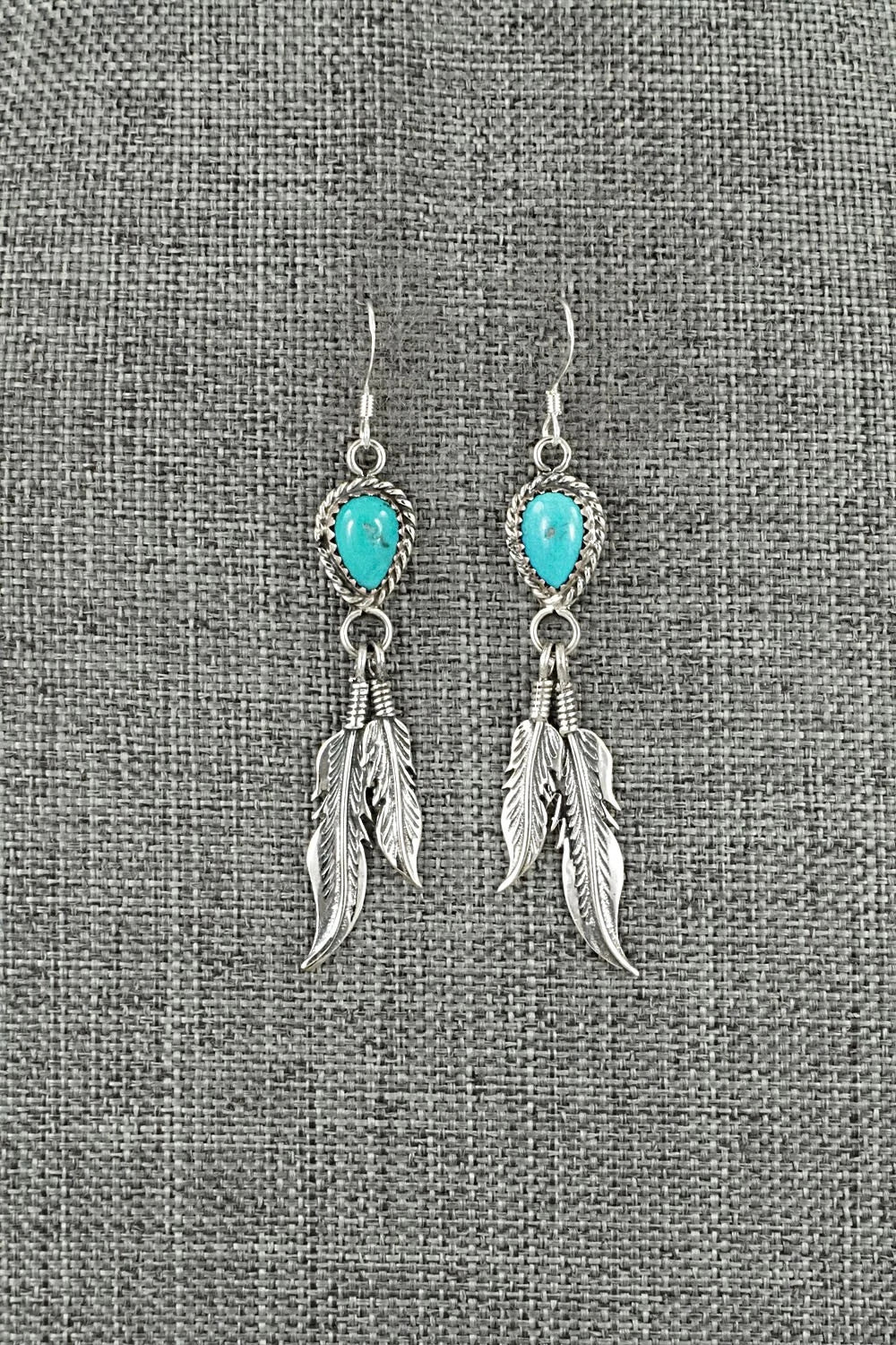 Turquoise & Sterling Silver Earrings - Isabelle Yazzie