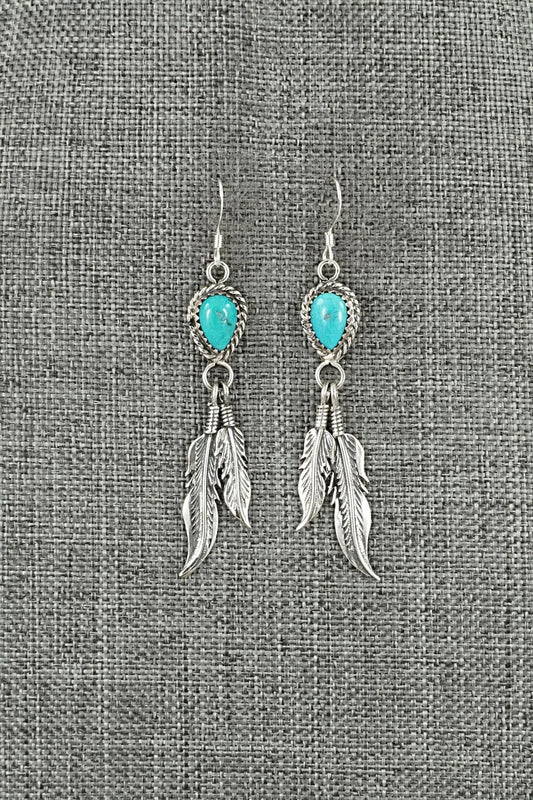 Turquoise & Sterling Silver Earrings - Isabelle Yazzie