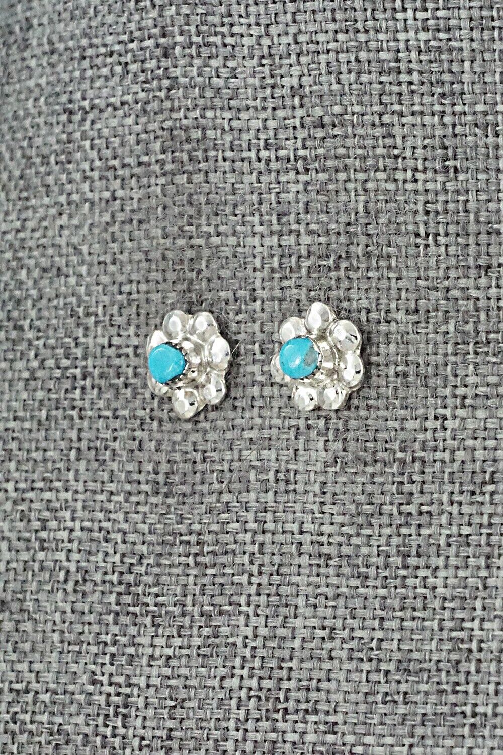 Turquoise & Sterling Silver Earrings - Ronald Yatsattie