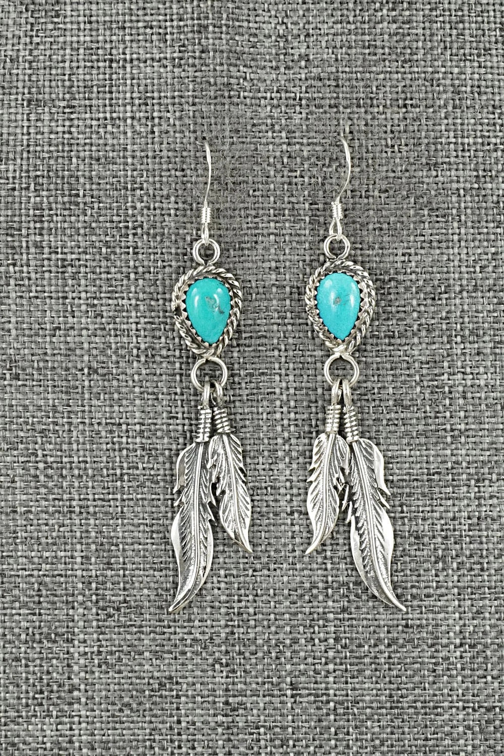 Turquoise & Sterling Silver Earrings - Isabelle Yazzie