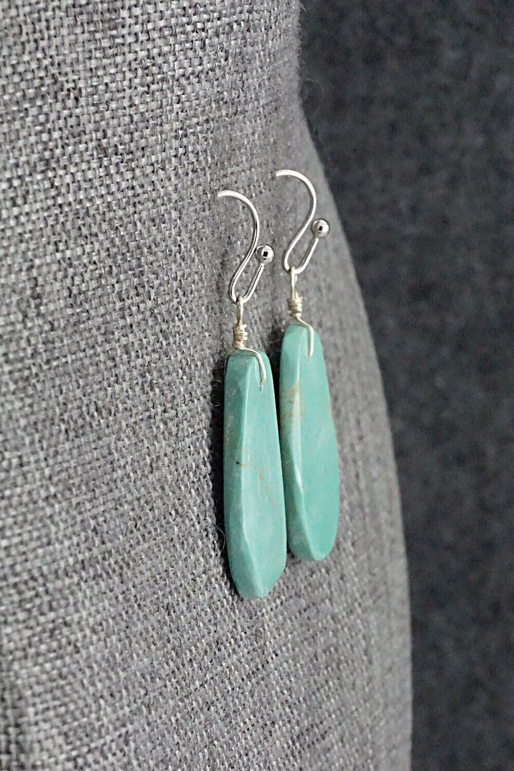 Turquoise & Sterling Silver Earrings - Joe Garcia