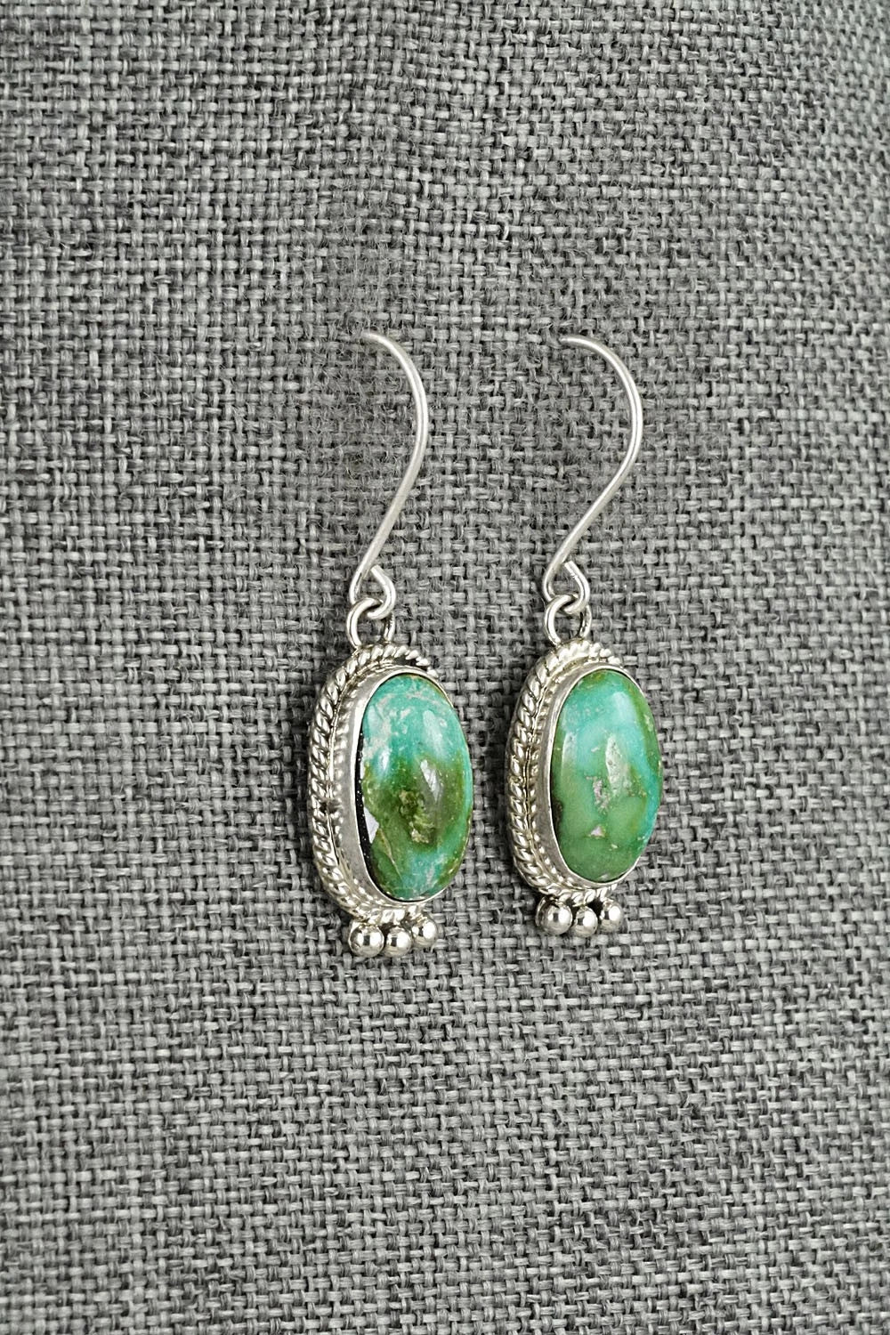 Turquoise & Sterling Silver Earrings - Eugene Gruber
