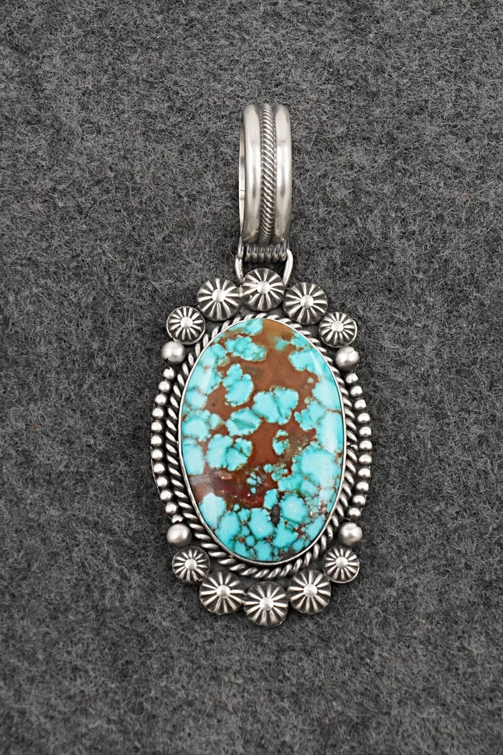 Turquoise & Sterling Silver Pendant - Michael Calladitto