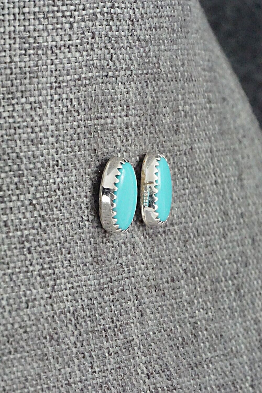 Turquoise & Sterling Silver Earrings - Annie Spencer