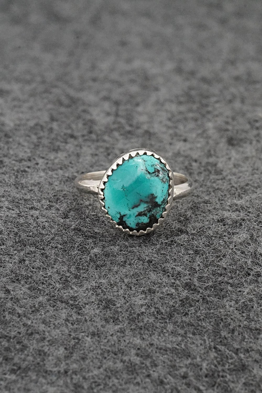 Turquoise & Sterling Silver Ring - Darius Arviso - Size 6