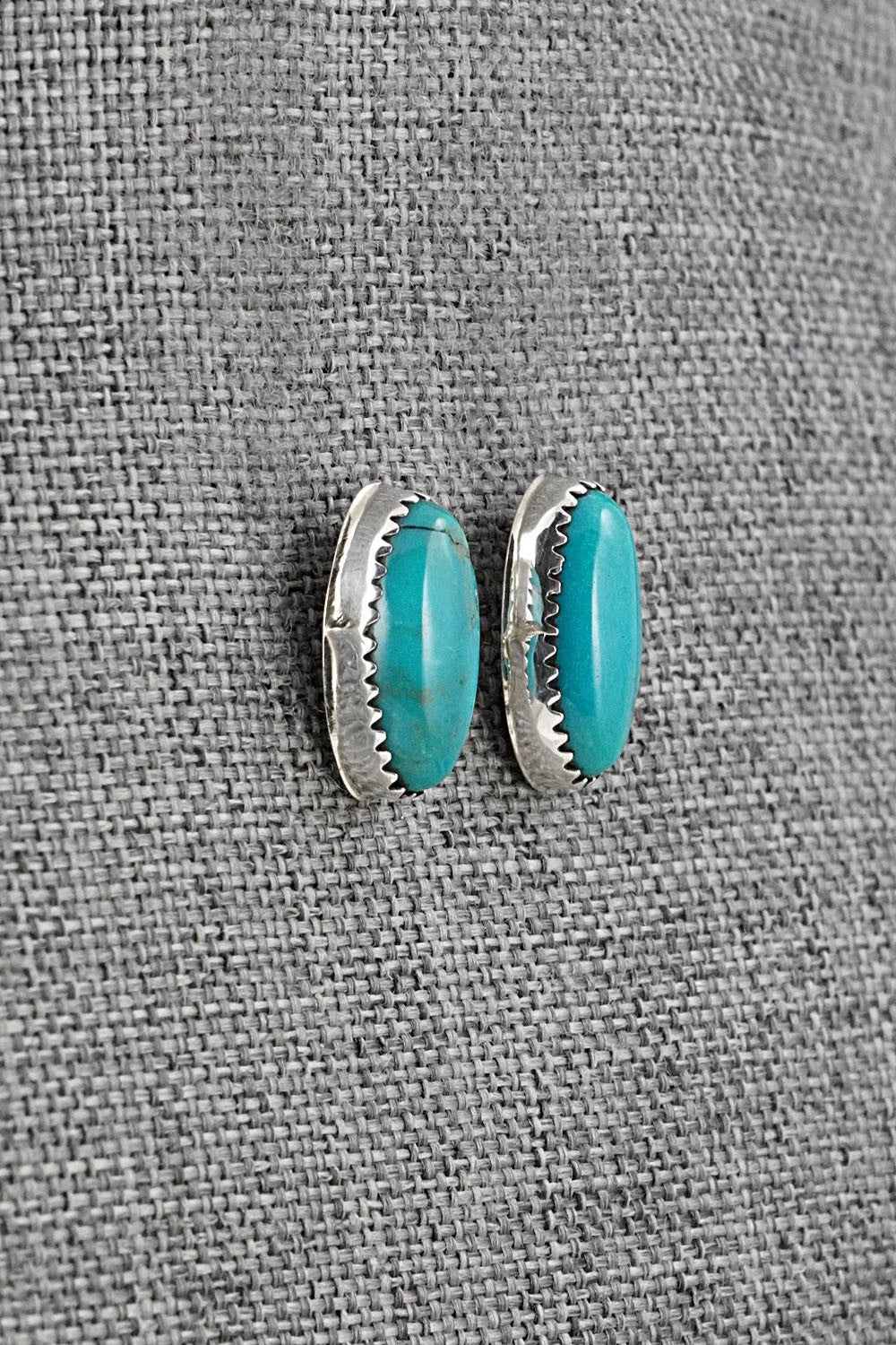 Turquoise & Sterling Silver Necklace and Earrings Set - Murray Hannaweeka
