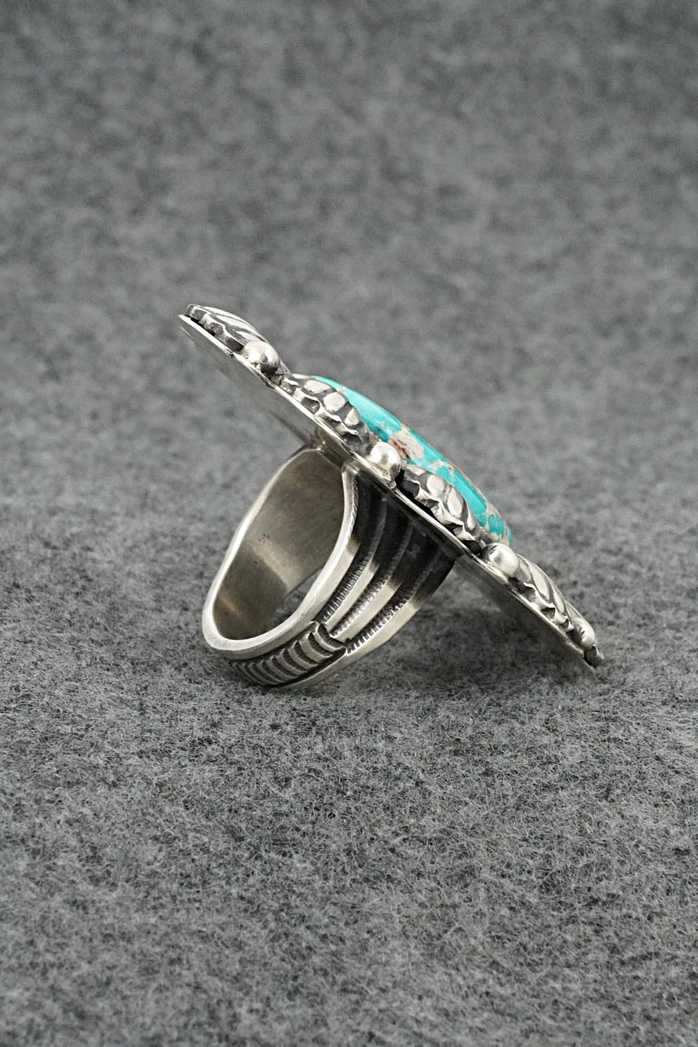 Turquoise & Sterling Silver Ring - Calvin Martinez - Size 9