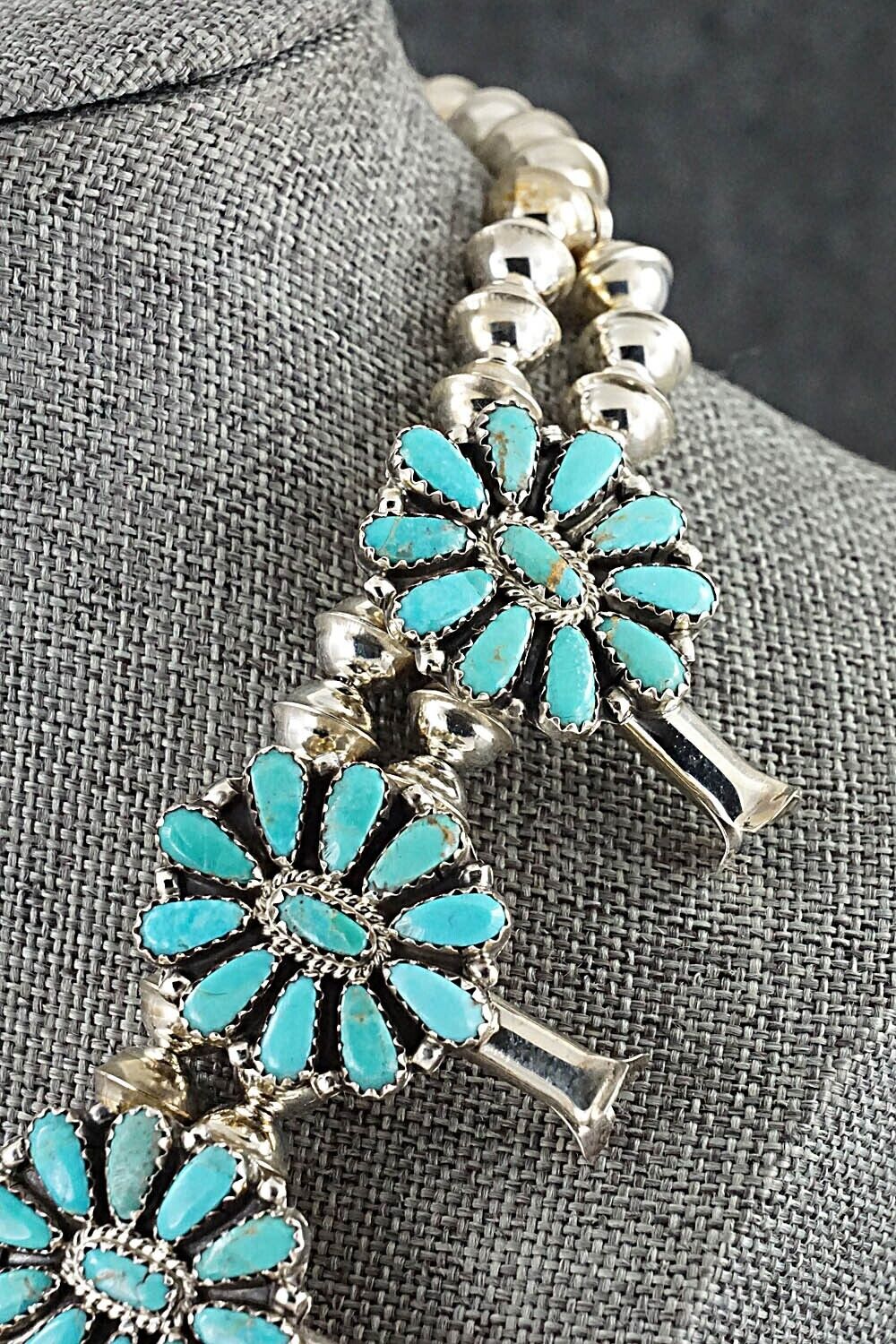 Turquoise & Sterling Silver Squash Blossom Set - Zeita Begay