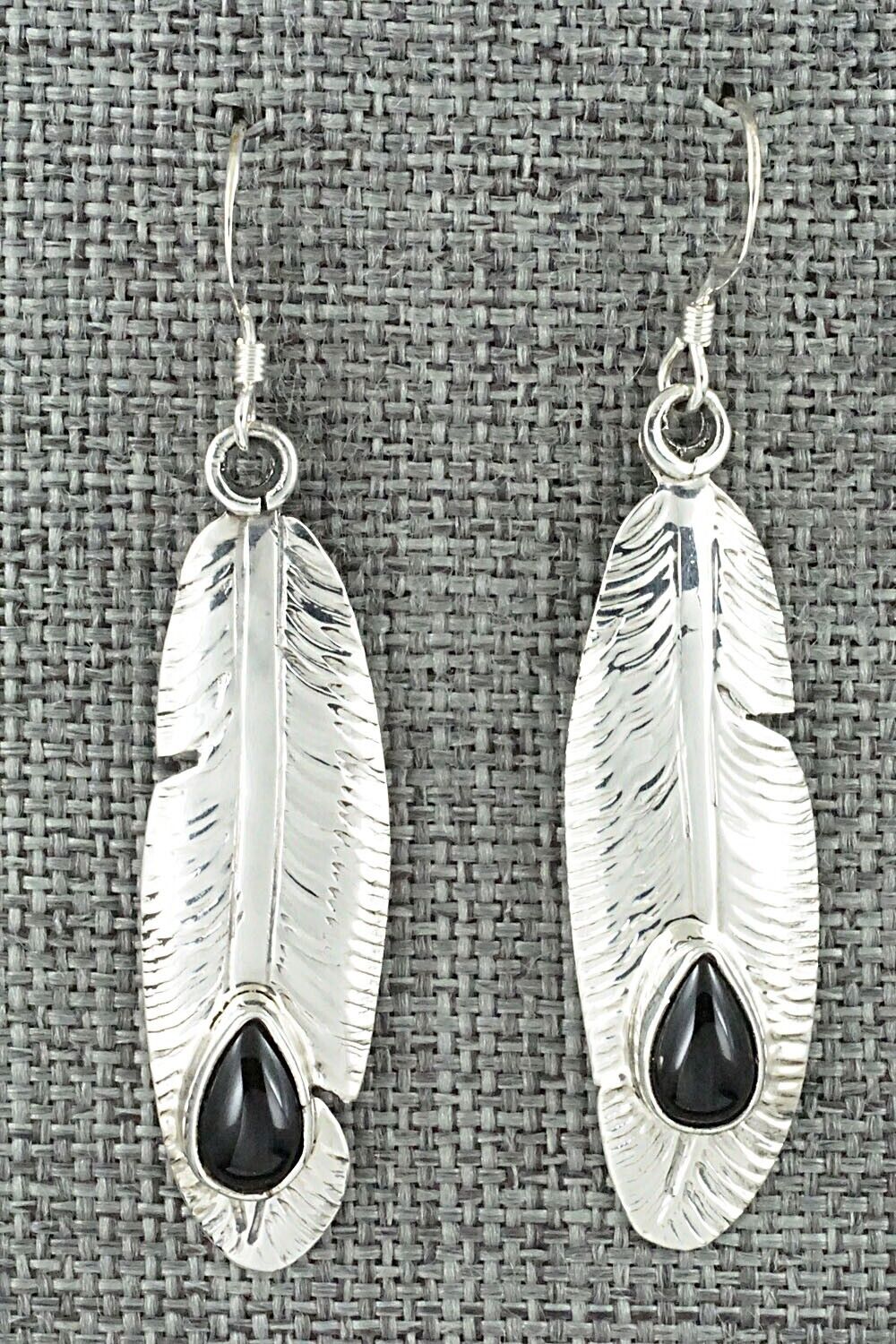 Onyx & Sterling Silver Earrings - Genevieve Francisco