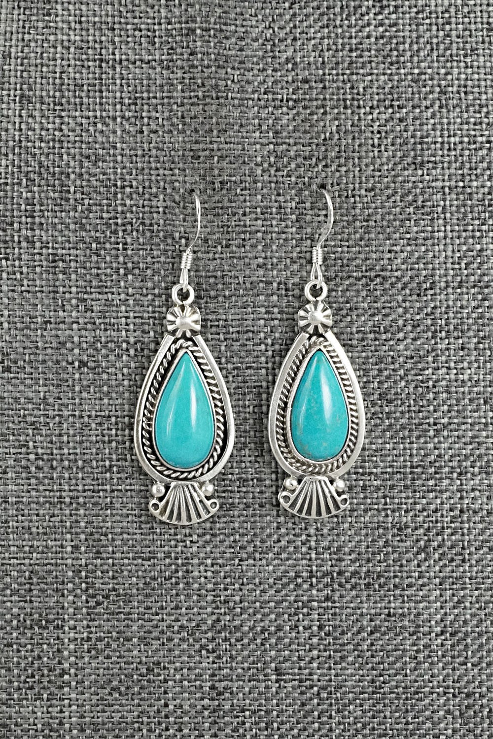 Turquoise & Sterling Silver Earrings - Verley Betone