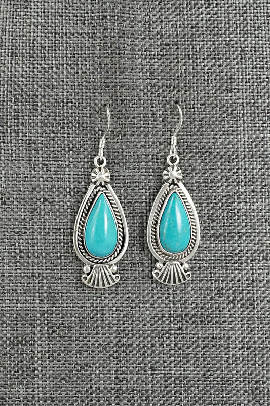 Turquoise & Sterling Silver Earrings - Verley Betone