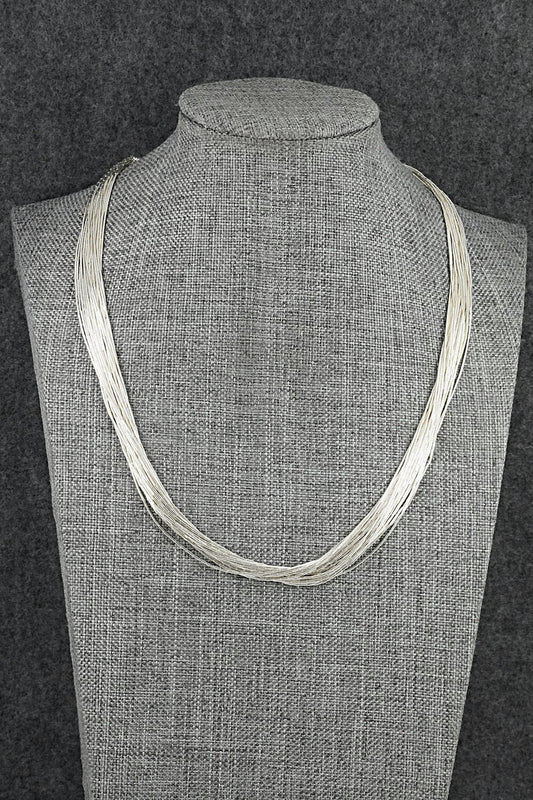 Liquid Silver Necklace - Sterling Silver 18"
