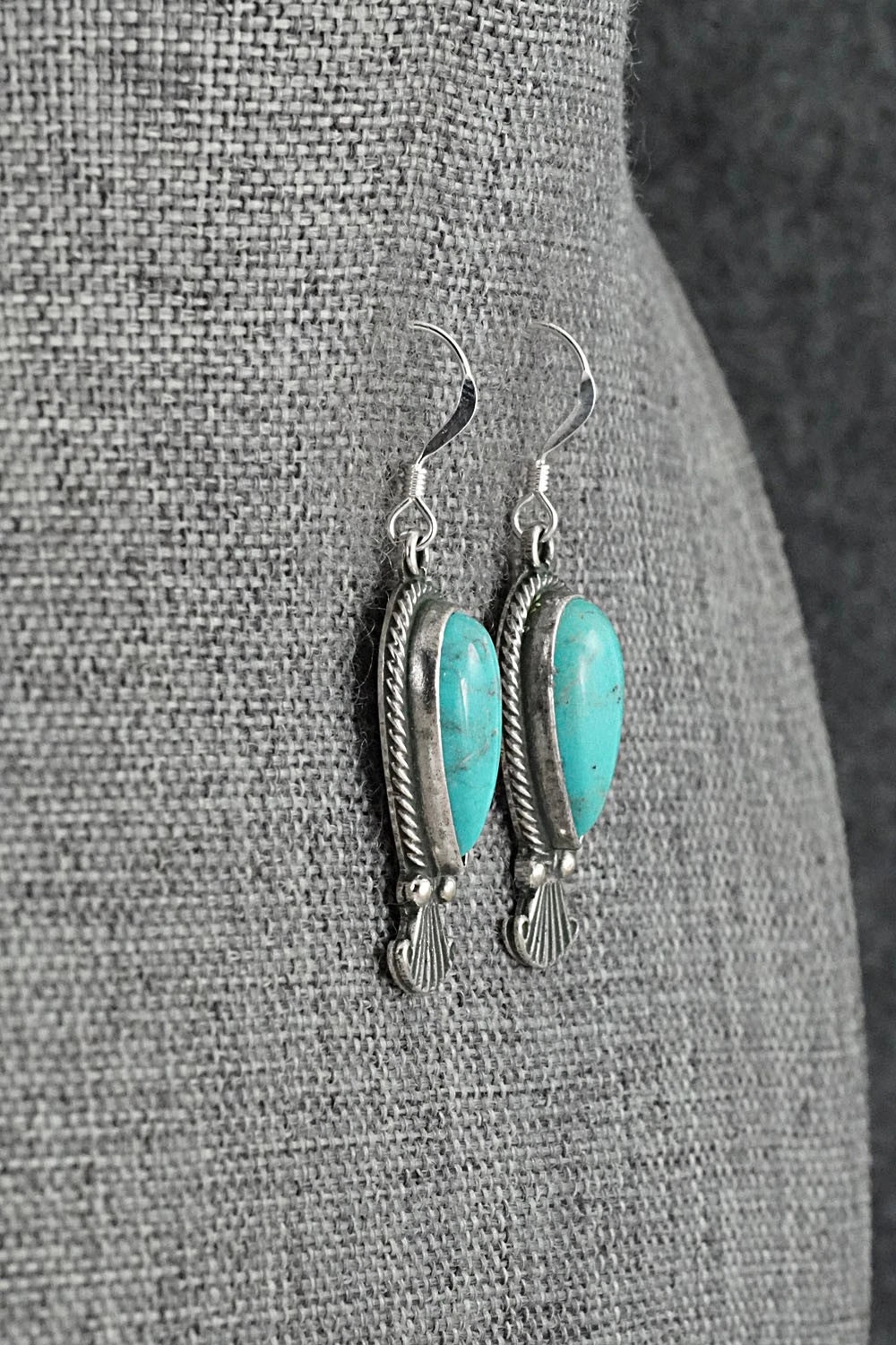 Turquoise & Sterling Silver Earrings - Verley Betone