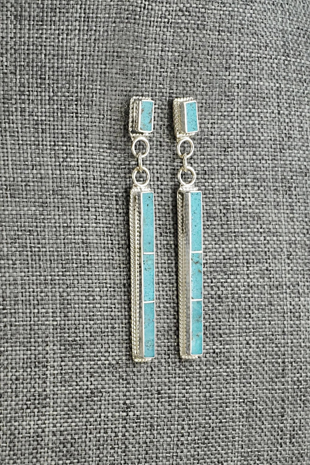 Turquoise & Sterling Silver Earrings - Ricky Booqua