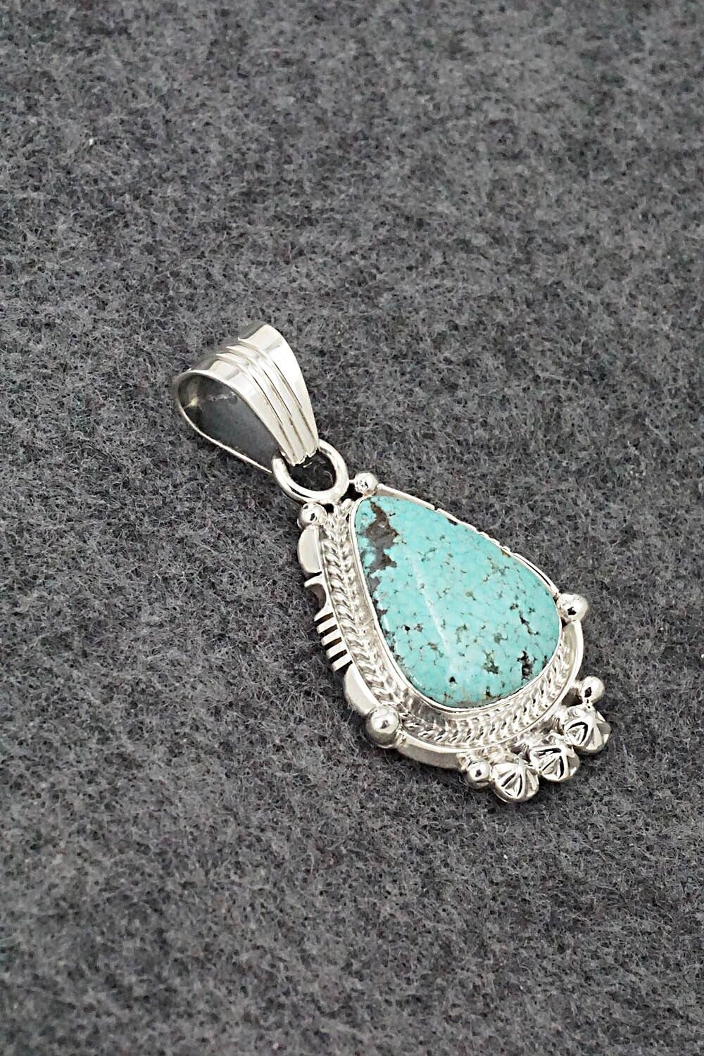 Turquoise & Sterling Silver Pendant - Bobby Platero