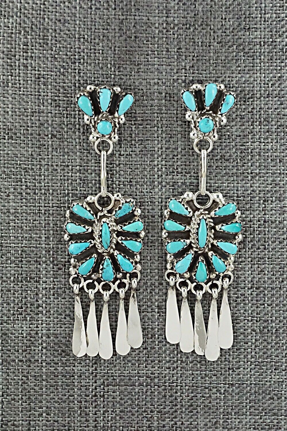 Turquoise & Sterling Silver Earrings - Alvarina Othole