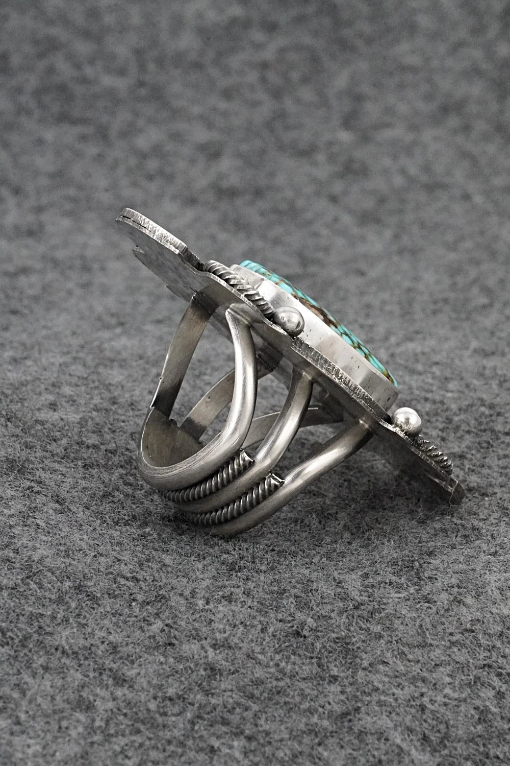 Turquoise & Sterling Silver Ring - Michael Calladitto - Size 7.5