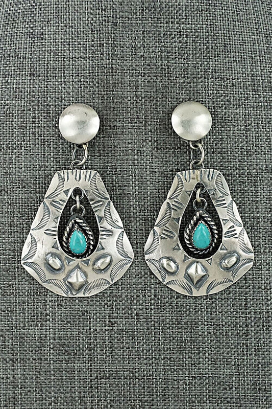Turquoise & Sterling Silver Earrings - Gabrielle Yazzie