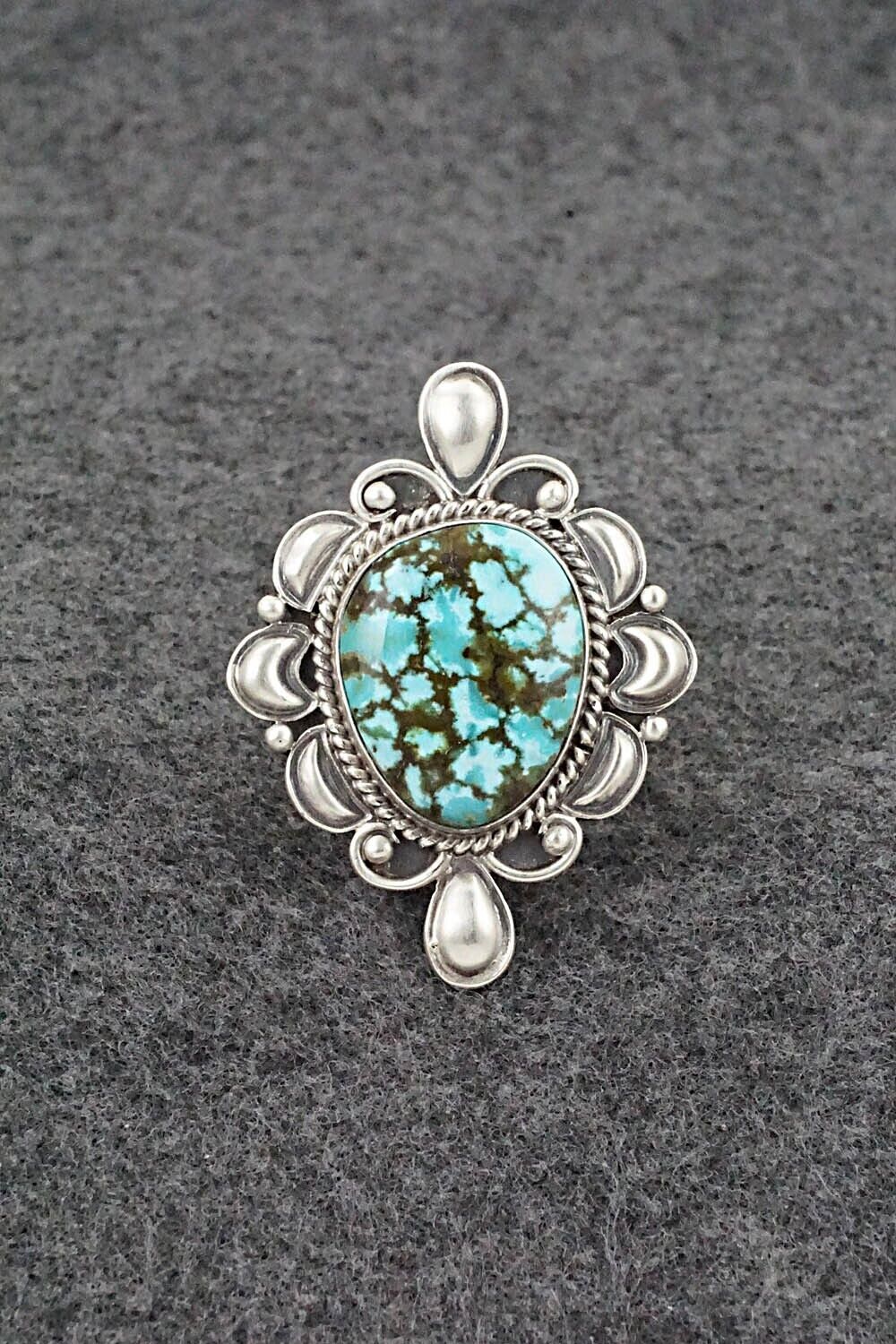 Turquoise & Sterling Silver Ring - Derrick Gordon - Size 8