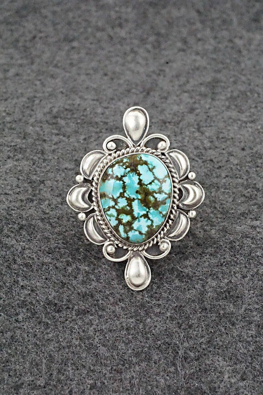 Turquoise & Sterling Silver Ring - Derrick Gordon - Size 8