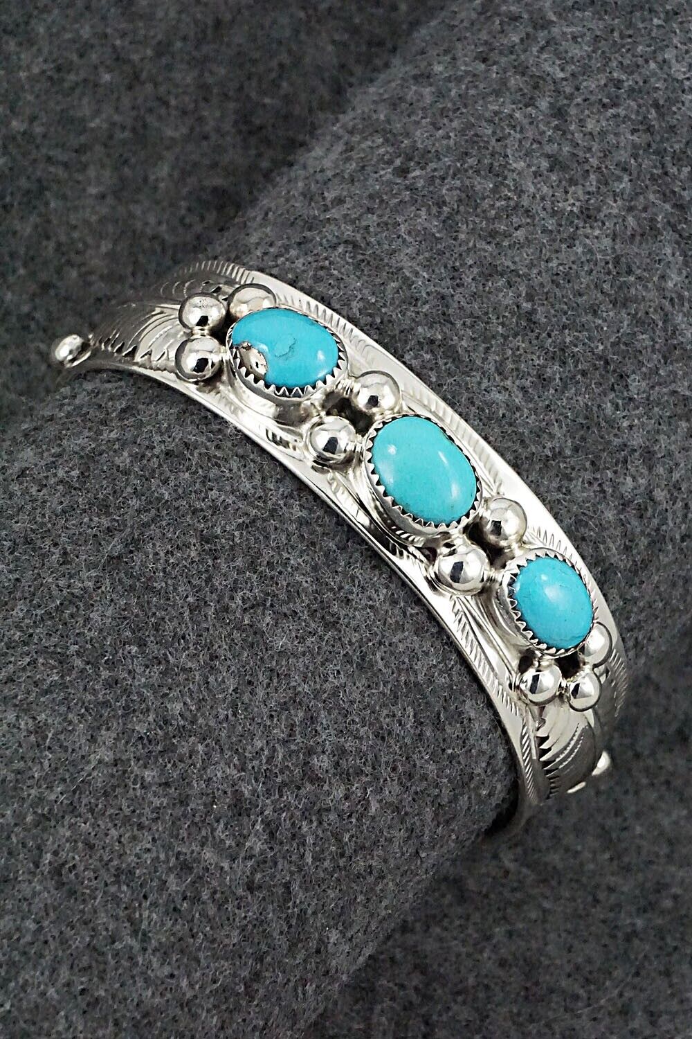 Turquoise & Sterling Silver Bracelet - Wilbur Myers