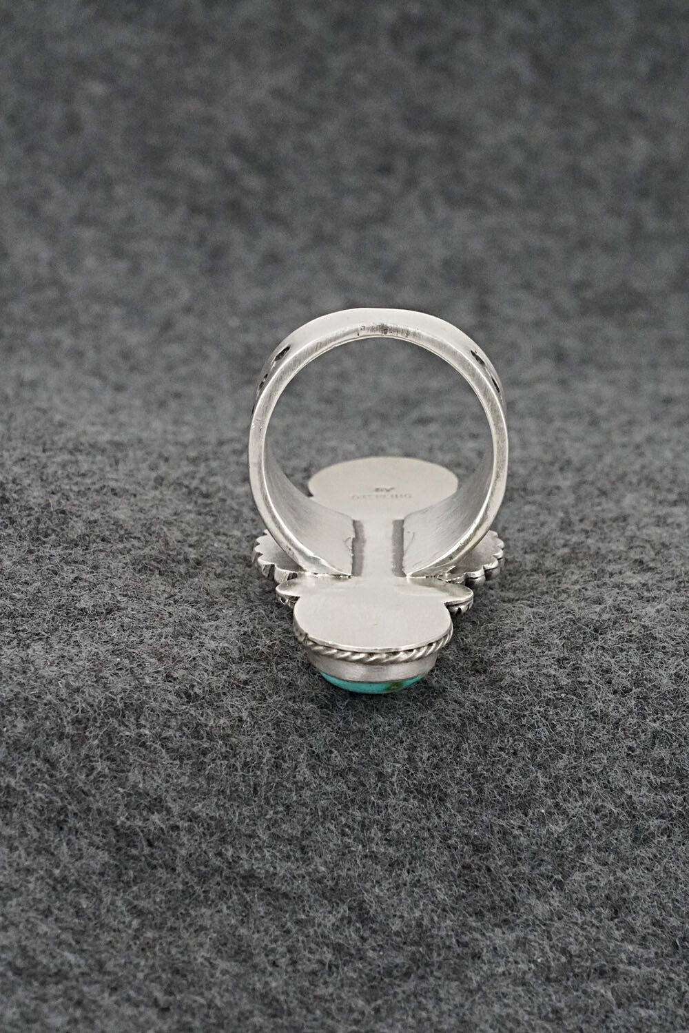 Turquoise & Sterling Silver Ring - Samuel Yellowhair - Size 9