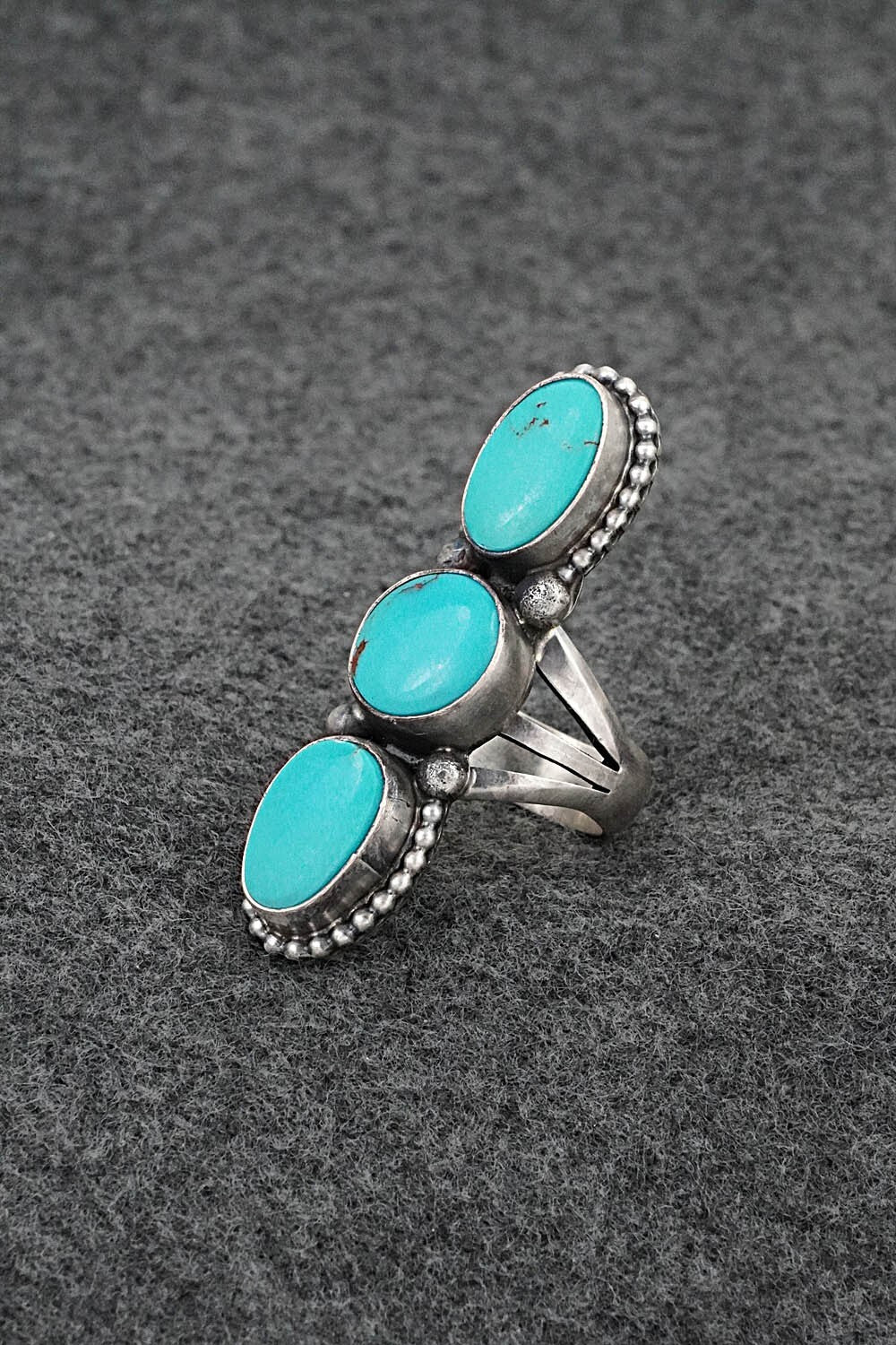 Turquoise & Sterling Silver Ring - Darrin Livingston - Size 7