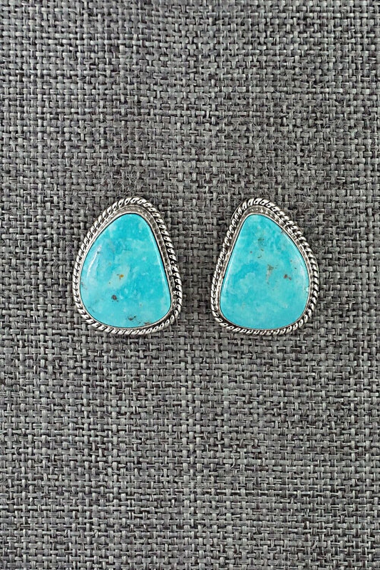 Turquoise & Sterling Silver Earrings - Sharon McCarthy