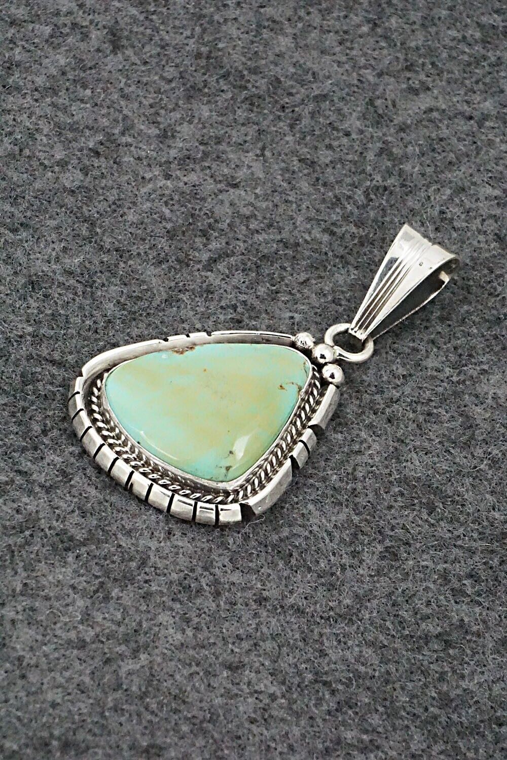 Turquoise & Sterling Silver Pendant - Samuel Yellowhair
