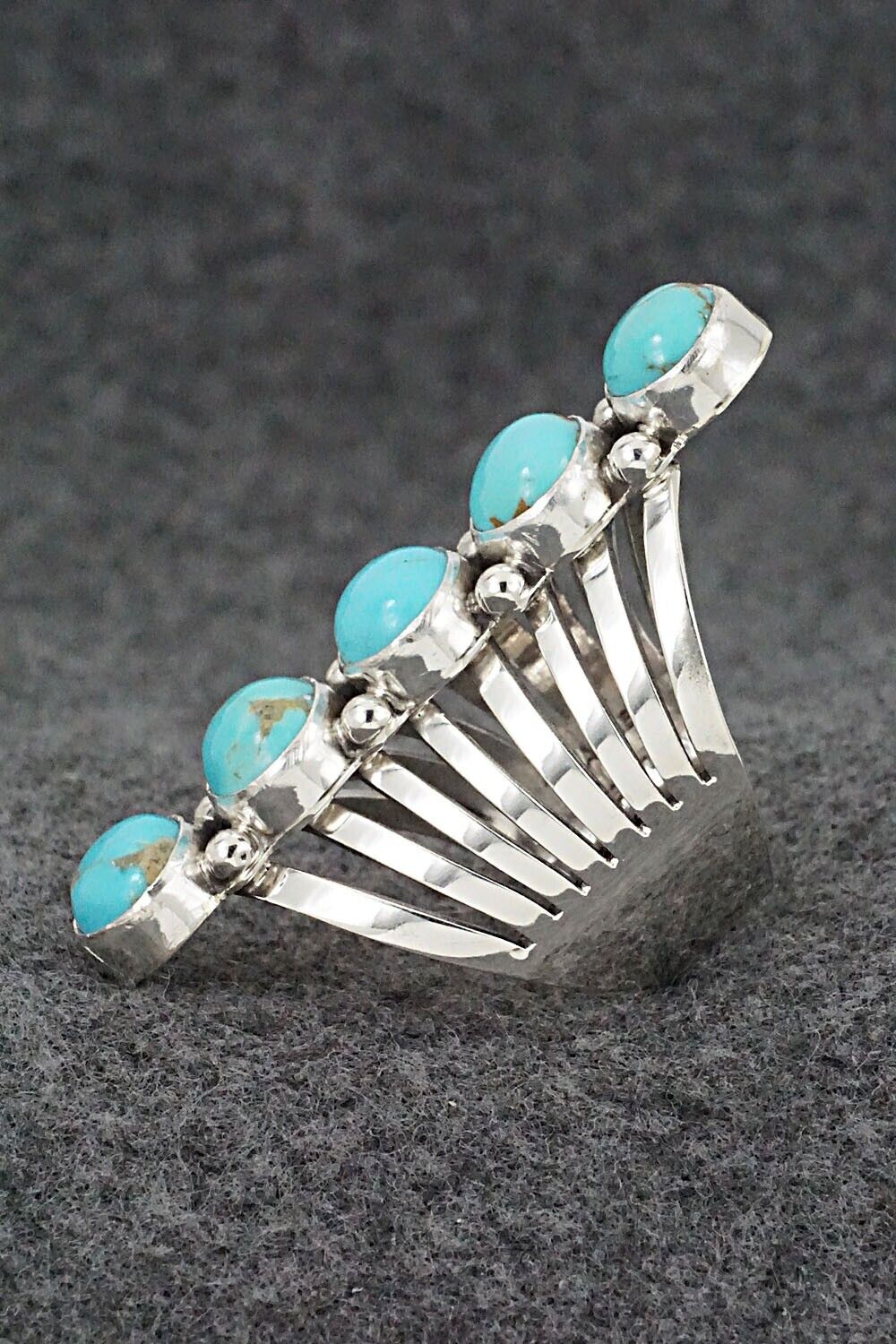 Turquoise & Sterling Silver Ring - Thomas Yazzie - Size 10