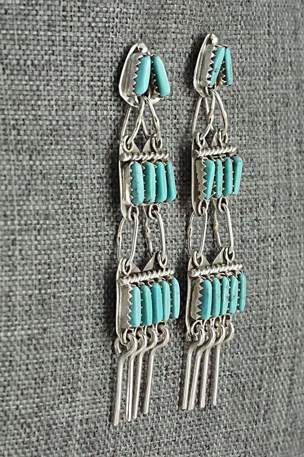 Turquoise & Sterling Silver Earrings - Charlie John