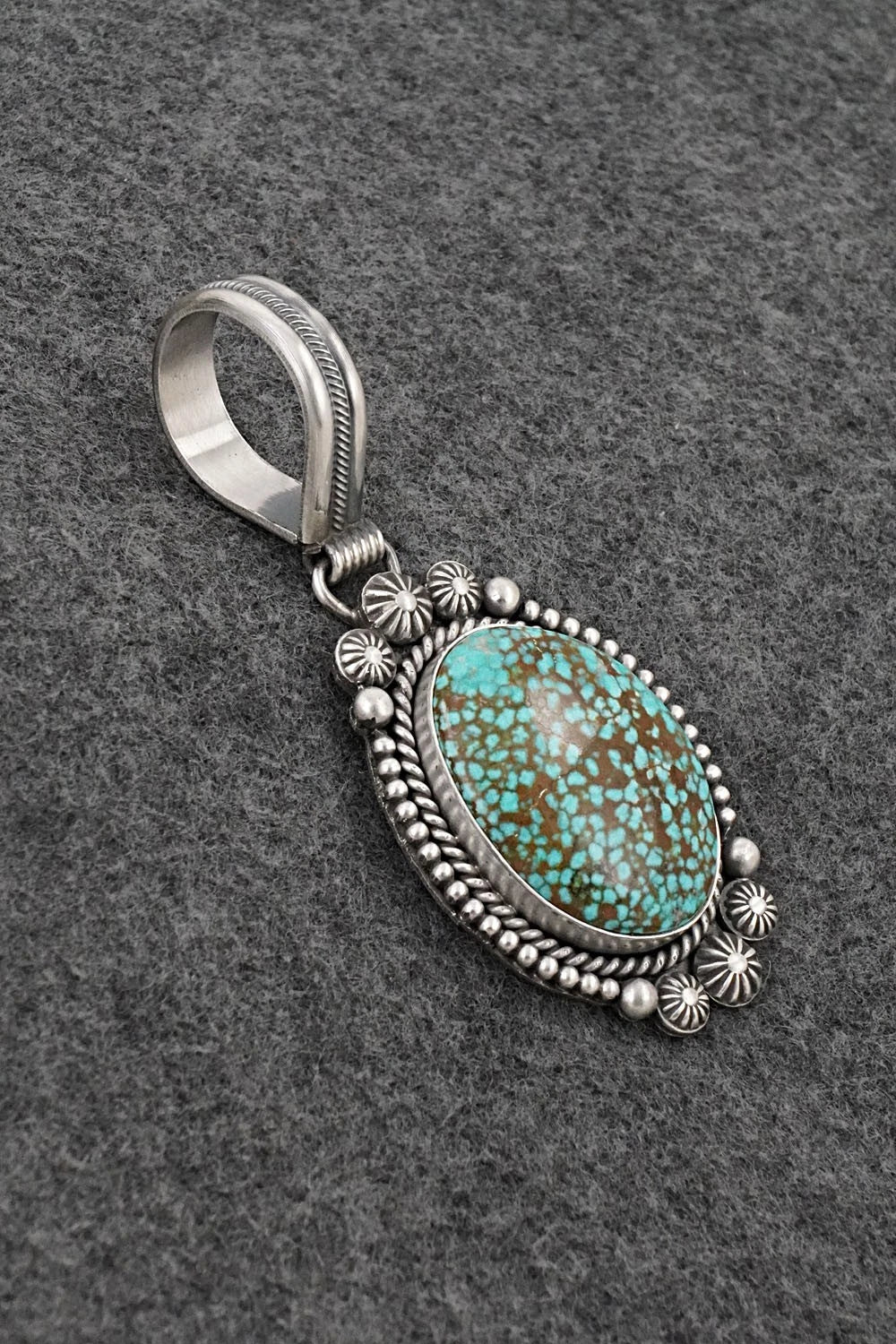 Turquoise & Sterling Silver Pendant - Michael Calladitto