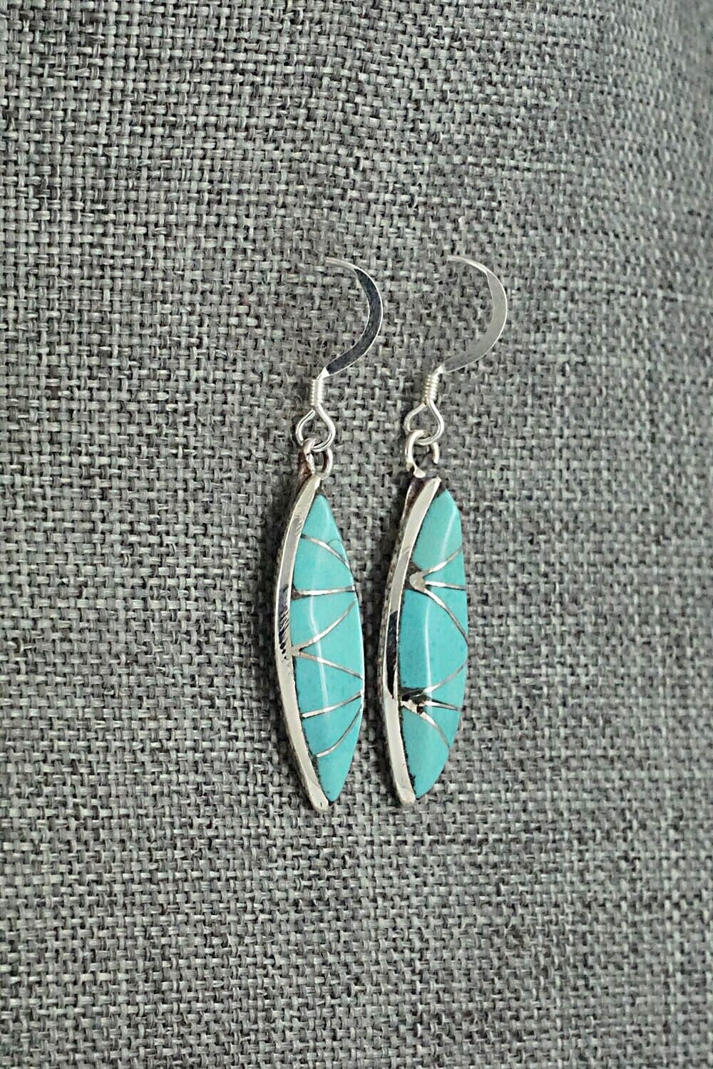 Turquoise & Sterling Silver Earrings - Evelyn Mahkee