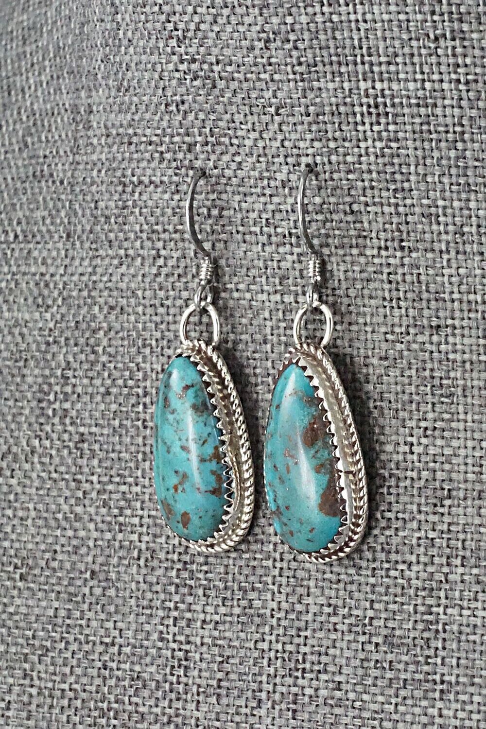 Turquoise & Sterling Silver Earrings - Ernest Hawthorne