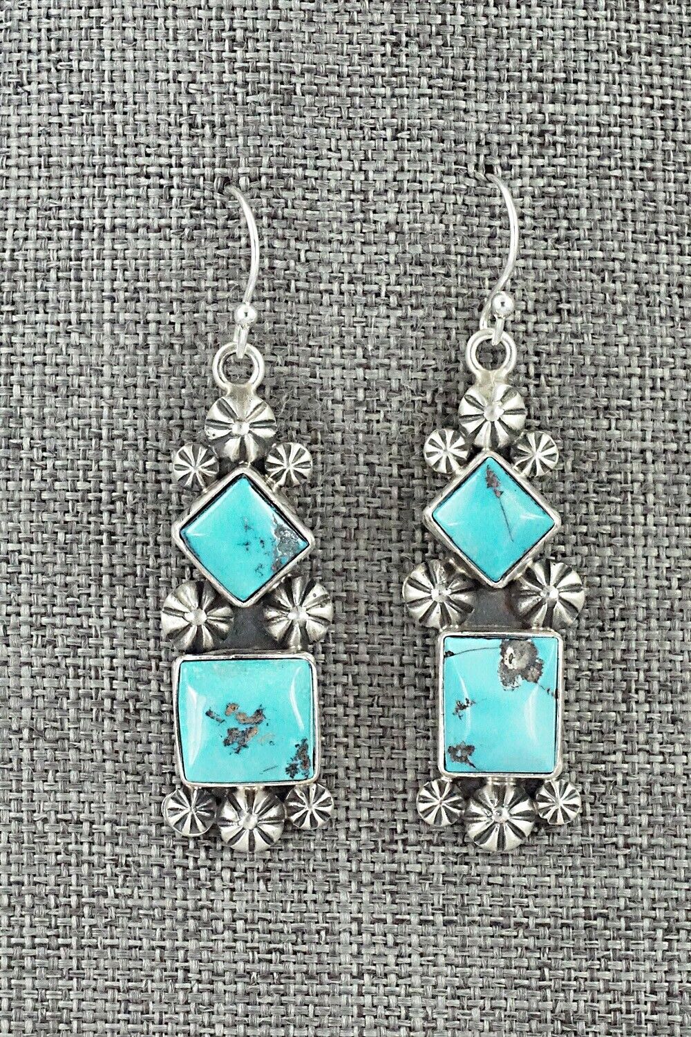 Turquoise & Sterling Silver Necklace and Earrings Set - Paul Livingston