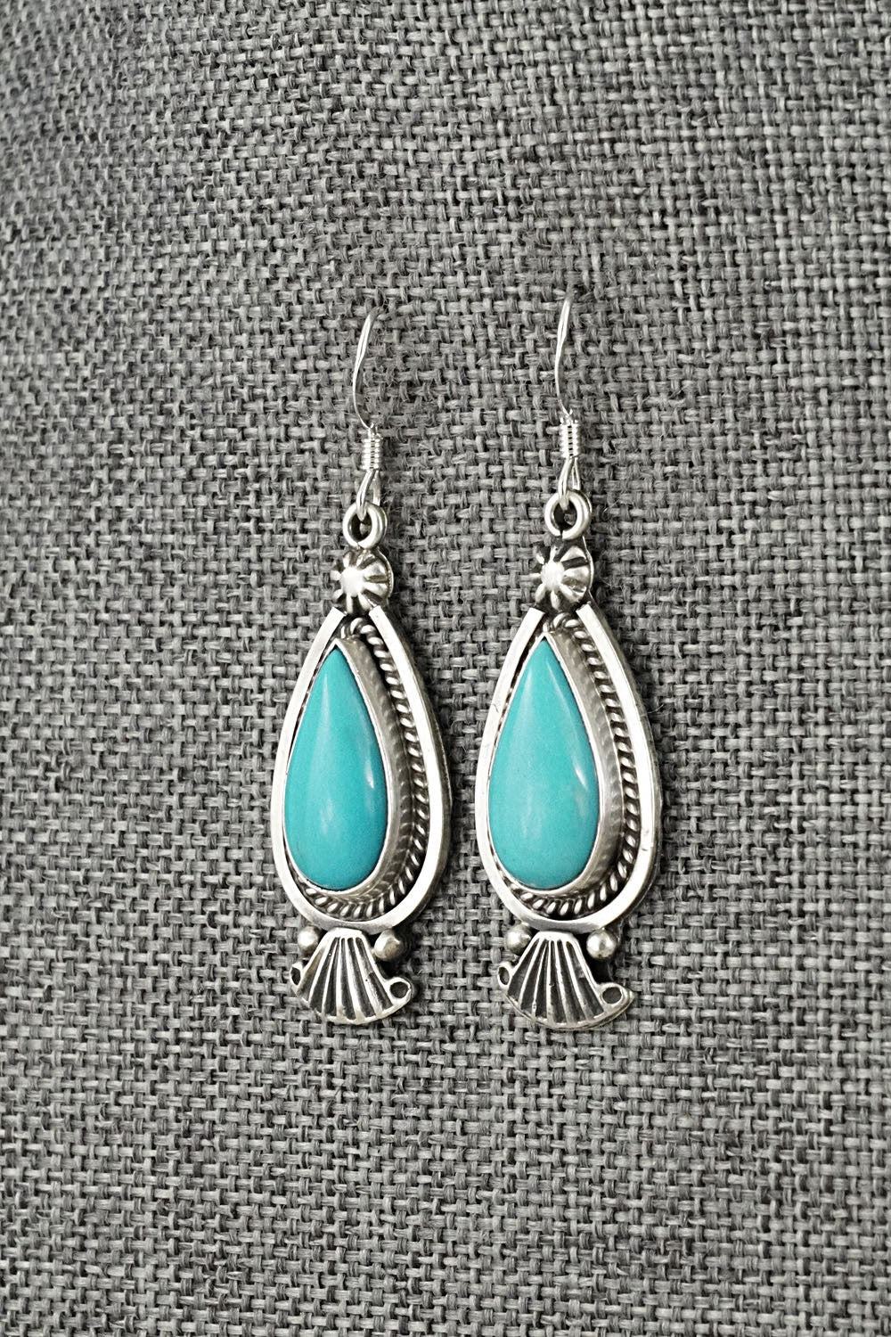Turquoise & Sterling Silver Earrings - Verley Betone