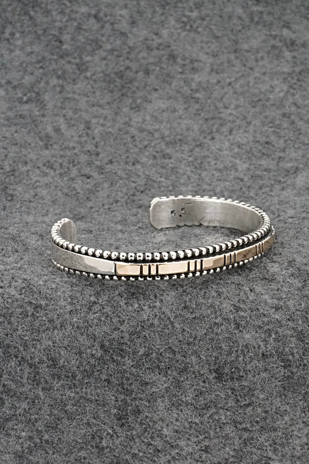 Sterling Silver and 14k Gold Bracelet - Jonathan Nez