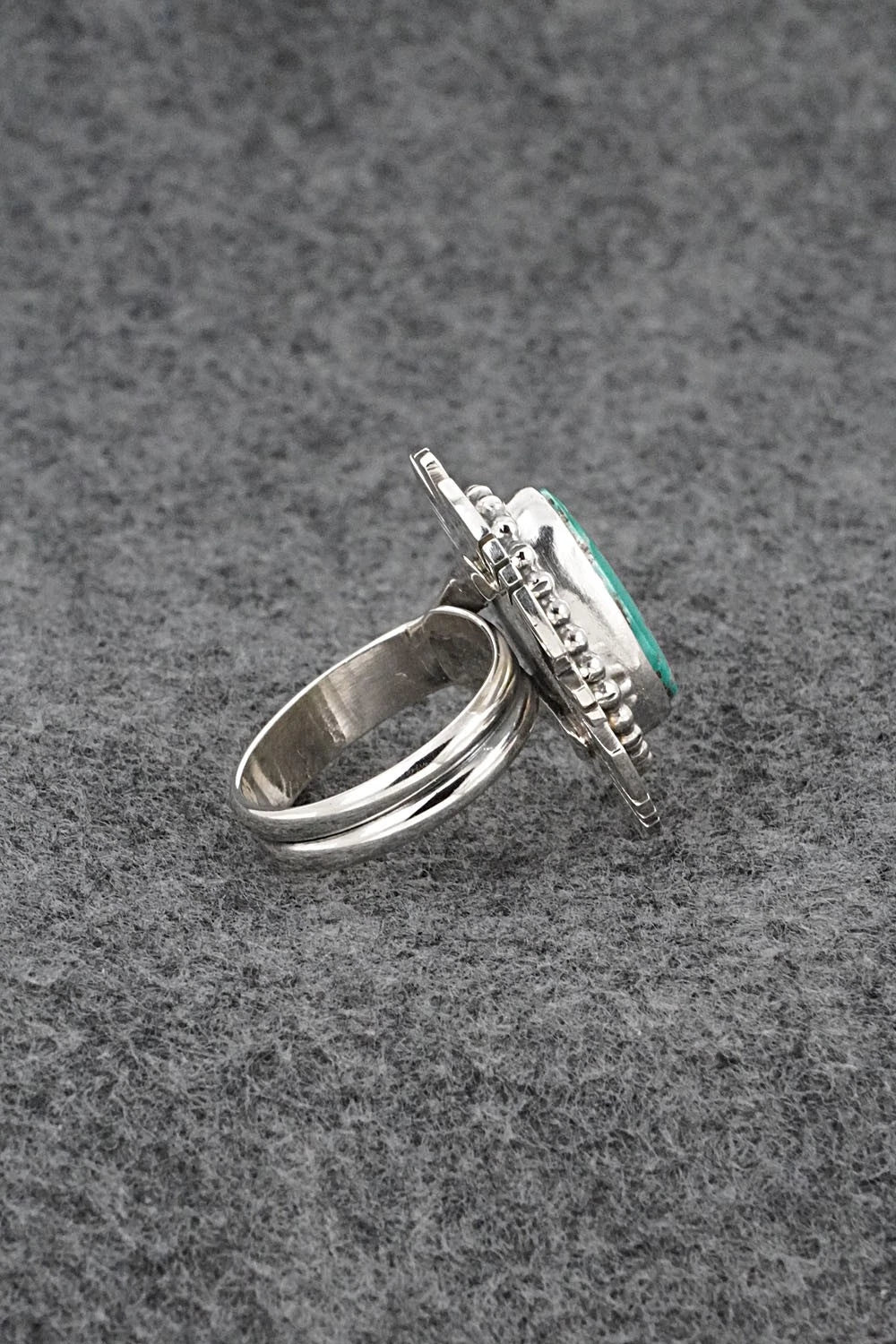 Turquoise & Sterling Silver Ring - Randy Billy - Adjustable