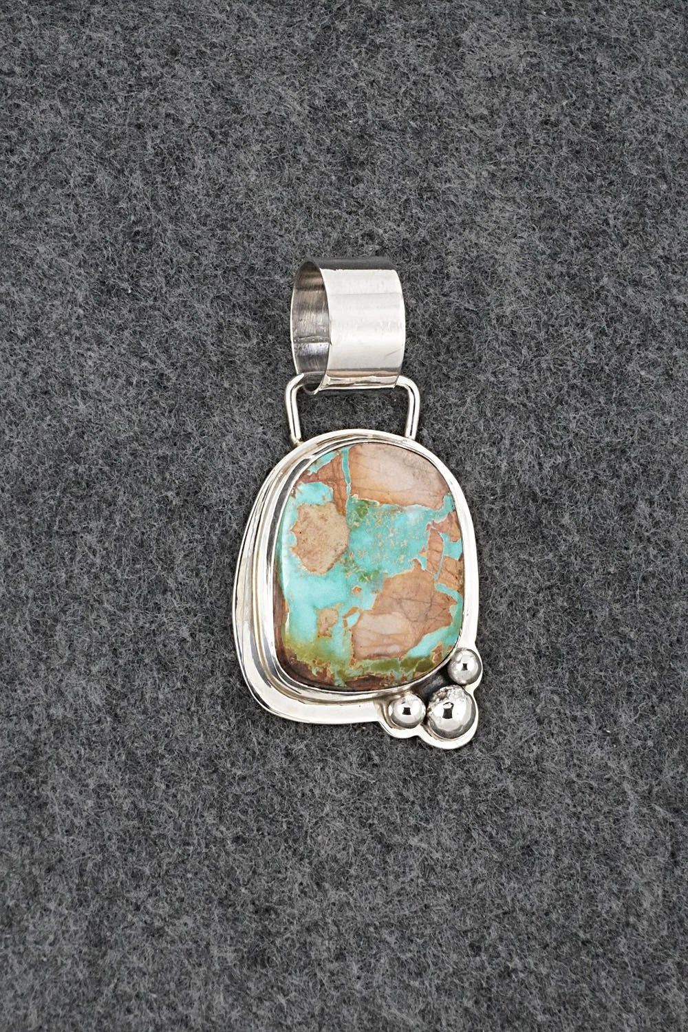 Turquoise & Sterling Silver Pendant - Joelias Draper