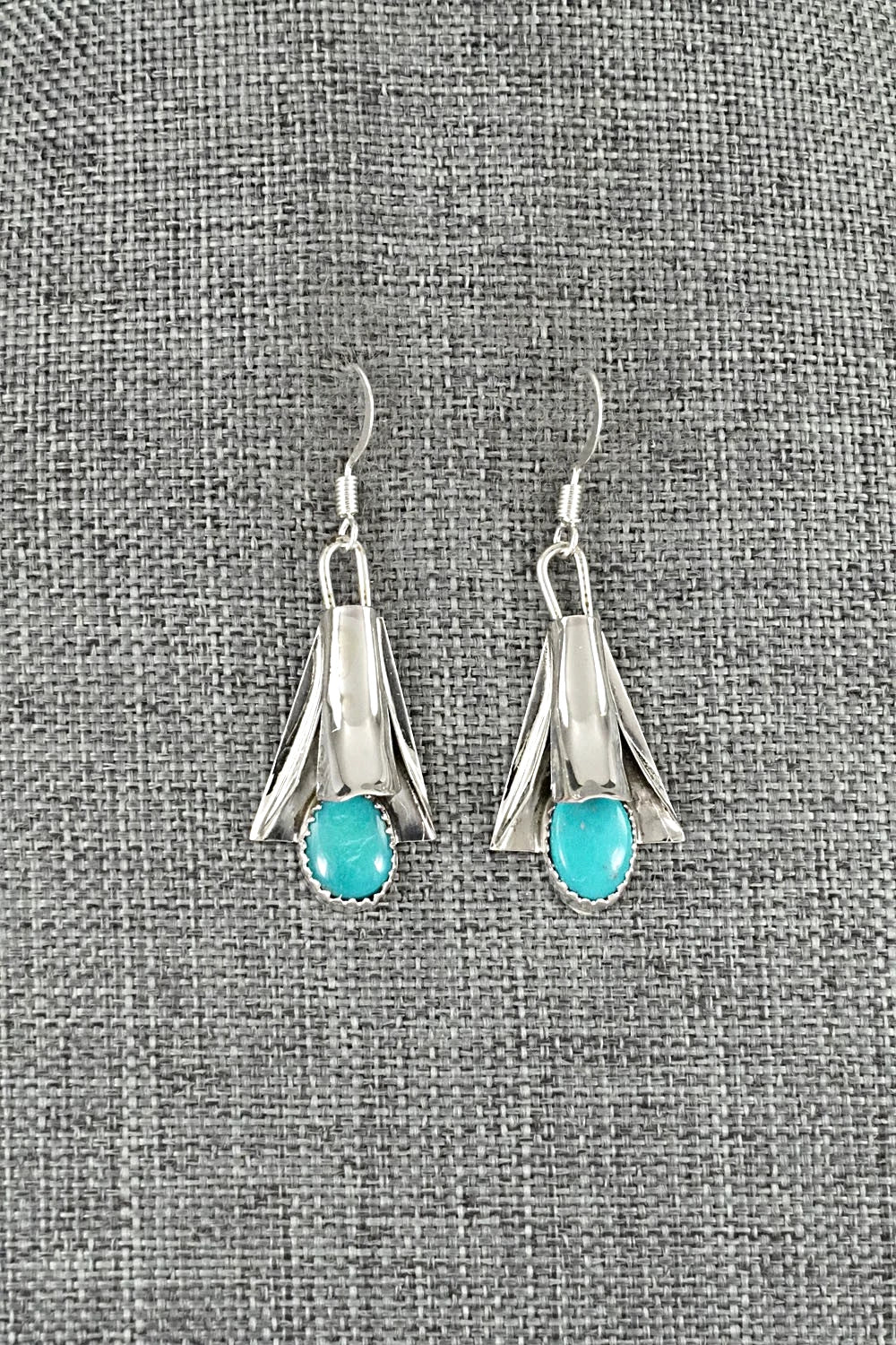 Turquoise & Sterling Silver Earrings - Louise Yazzie