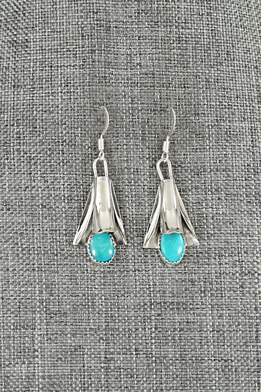 Turquoise & Sterling Silver Earrings - Louise Yazzie