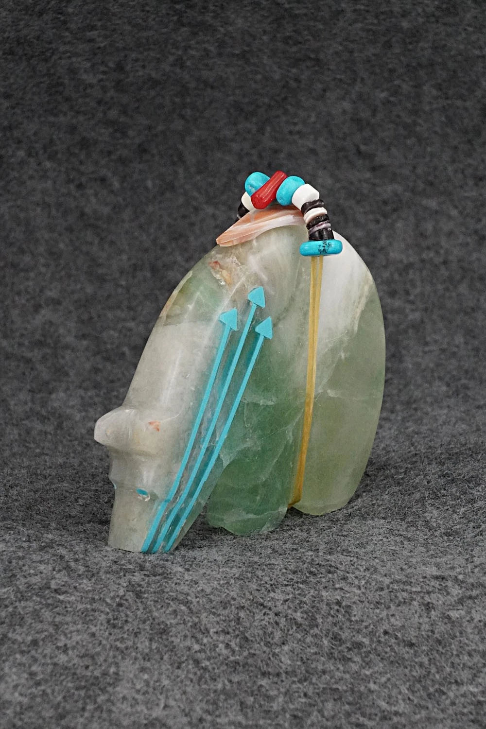 Bear Zuni Fetish Carving - Rodney Laiwakete