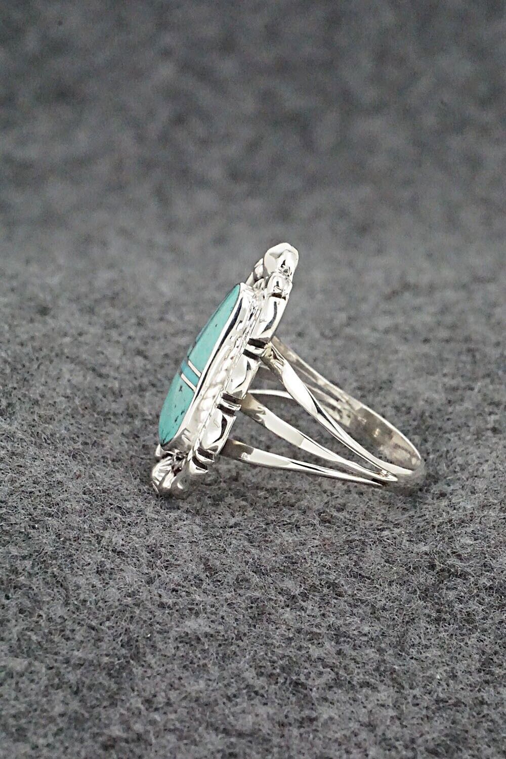 Turquoise & Sterling Silver Ring - James Manygoats - Size 8