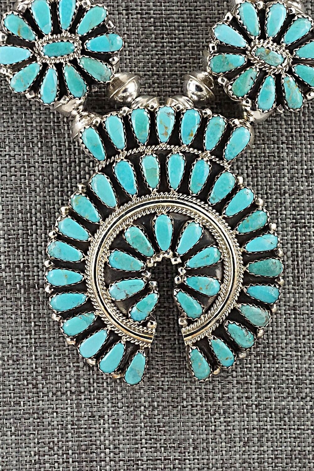 Turquoise & Sterling Silver Squash Blossom Set - Zeita Begay